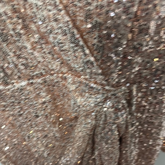 Revolve RESA Barbiecore Sequin Dress in Shimmering Rose gold. - Picture 7 of 8
